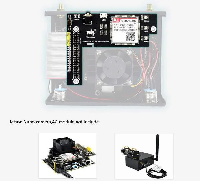 Alt view image 4 of 7 - Metal Case (Type C) for Both The Original and New B01 Version Jetson Nano Developer Kit Supported with Holder for Single Camera Or Binocular Camera (Jetson Nano Case (C)&Fan)