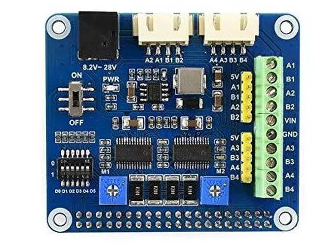 Main image of Stepper Motor HAT for Raspberry Pi,Jetson Nano Onboard Dual DRV8825 Motor Controller Built-in Microstepping Indexer Drives Two Stepper Motors Up to 1/32 Microstepping
