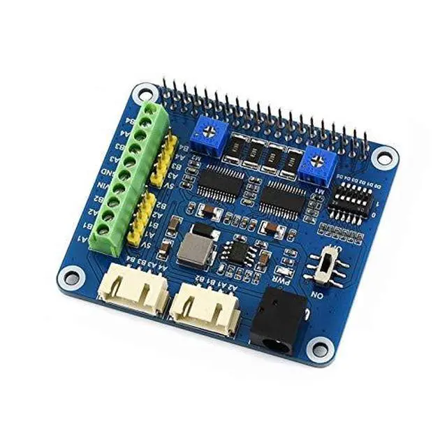 Alt view image 2 of 6 - Stepper Motor HAT for Raspberry Pi,Jetson Nano Onboard Dual DRV8825 Motor Controller Built-in Microstepping Indexer Drives Two Stepper Motors Up to 1/32 Microstepping