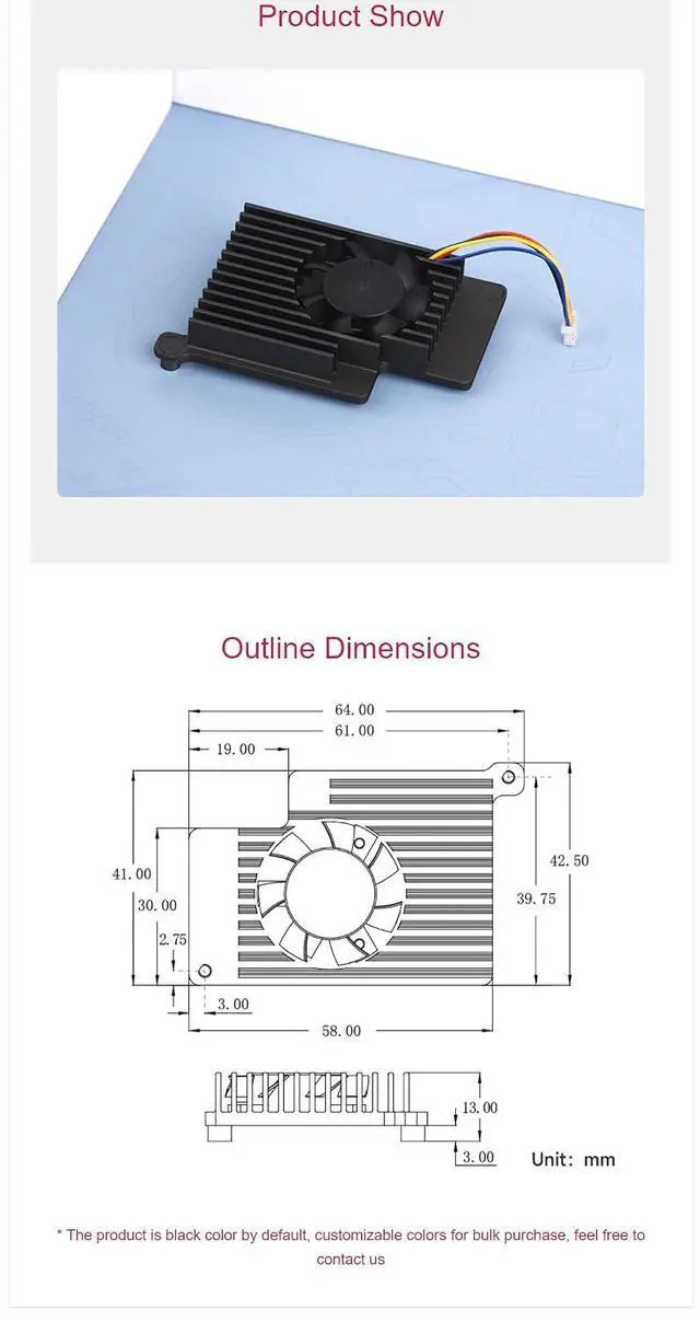 Alt view image 7 of 7 - for Raspberry Pi 5 Active Cooler Active Cooling Fan Matching Size and Mounting Holes for Raspberry Pi 5