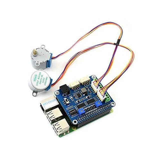 Alt view image 5 of 6 - Stepper Motor HAT for Raspberry Pi,Jetson Nano Onboard Dual DRV8825 Motor Controller Built-in Microstepping Indexer Drives Two Stepper Motors Up to 1/32 Microstepping