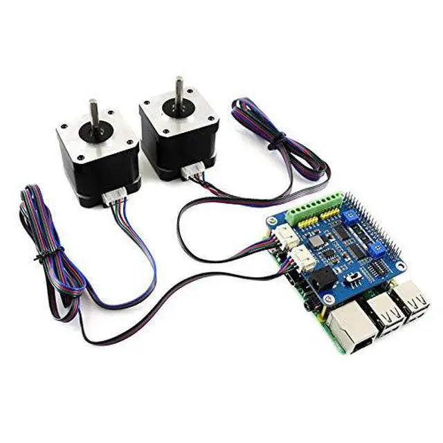 Alt view image 6 of 6 - Stepper Motor HAT for Raspberry Pi,Jetson Nano Onboard Dual DRV8825 Motor Controller Built-in Microstepping Indexer Drives Two Stepper Motors Up to 1/32 Microstepping