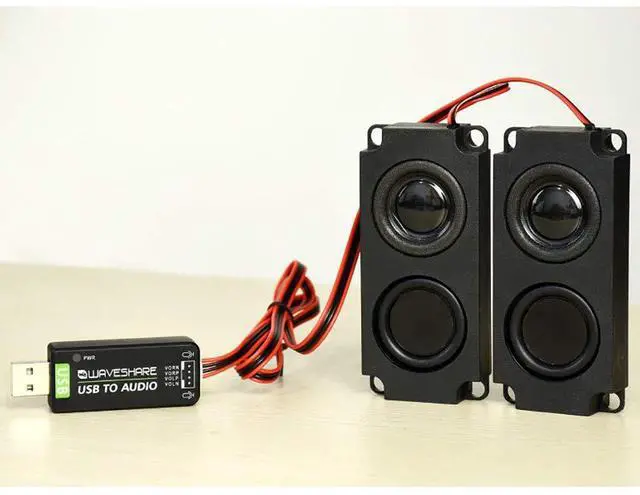 Main image of USB Sound Card USB Audio Module with Speaker for Raspberry Pi/Jetson Nano, No Need Driver, External Audio Converter,Recording and Playback Support