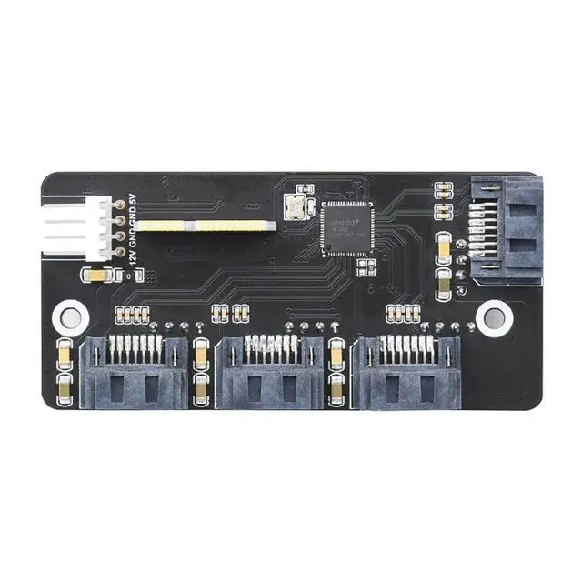 Alt view image 2 of 7 - PCIe to 4-Ch SATA 3.0 Expander Supports Compute Module 4 (CM4), 4 CH SATA 3.0 Interface, 6Gpbs High-Speed