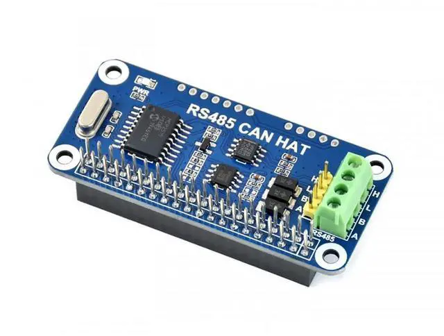 Main image of RS485 CAN HAT for Raspberry Pi 4B+ 4B 3B+ 3B 2B+ Zero W WH Communicate via RS485/CAN Onboard Controller MCP2515 Transceiver SN65HVD230