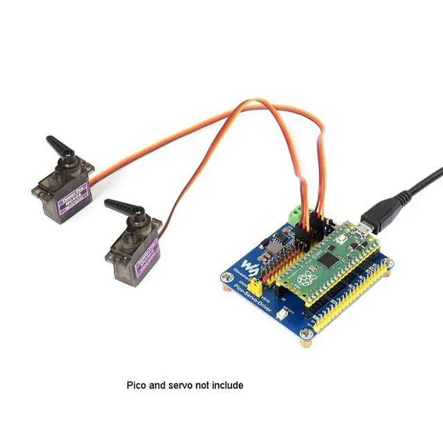 Alt view image 5 of 7 - Servo Driver Module for Raspberry Pi Pico Series, Up to 16-Channel Outputs, 16-Bit Resolution for Controlling Robotic Arm Or Hexapod Walker