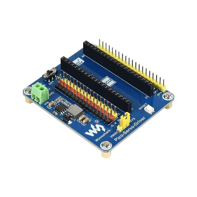 Alt view image 3 of 7 - Servo Driver Module for Raspberry Pi Pico Series, Up to 16-Channel Outputs, 16-Bit Resolution for Controlling Robotic Arm Or Hexapod Walker