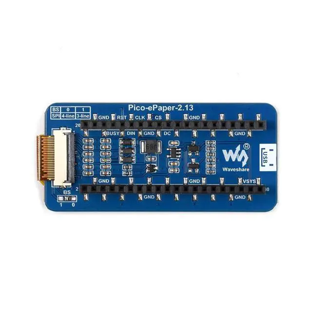 Alt view image 2 of 7 - 2.13inch E-Paper E-Ink Display Module (B) for Raspberry Pi Pico, 212×104 Pixels, Red/Black/White Three Color, Directly Plug and Play
