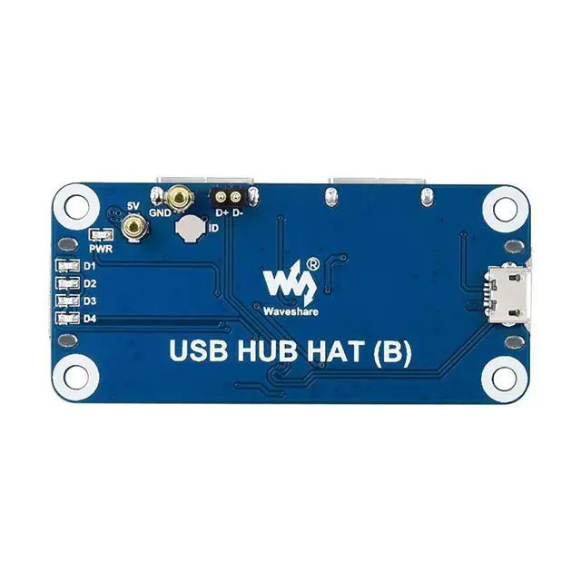 Alt view image 2 of 7 - USB HUB HAT (B) for Raspberry Pi Series with 4X USB 2.0 Ports Compatible with USB 2.0/1.1, Plug-and-Play