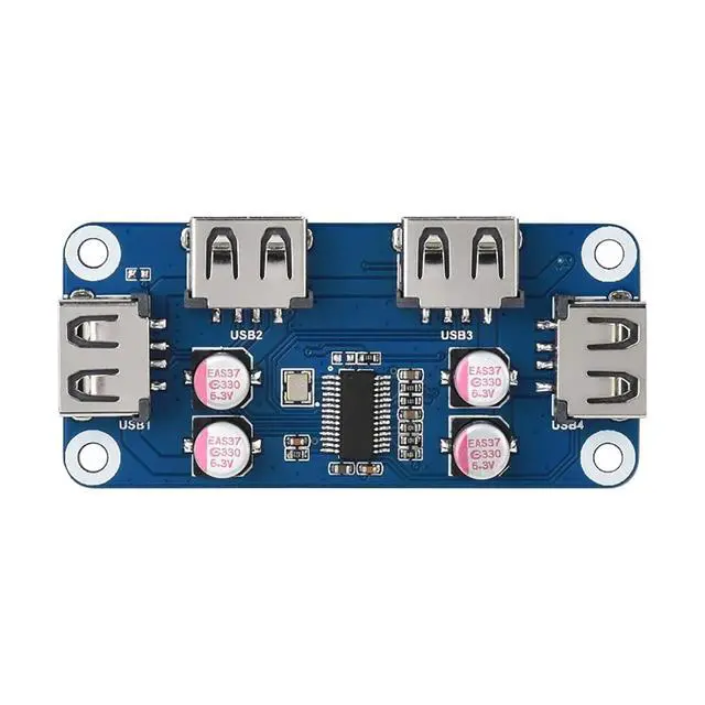 Alt view image 3 of 7 - USB HUB HAT (B) for Raspberry Pi Series with 4X USB 2.0 Ports Compatible with USB 2.0/1.1, Plug-and-Play