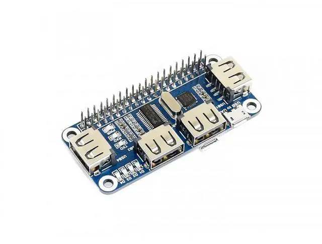 Main image of Raspberry Pi USB HUB HAT 4 Port USB HUB for Raspberry Pi 4B+ 4B 3B+ 3B 2B+ Zero W WH USB to UART Converter Onboard