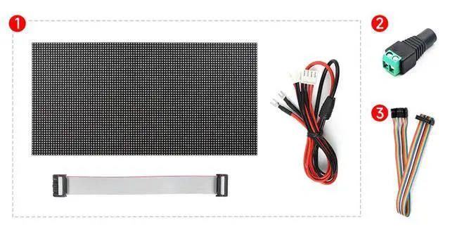 Alt view image 4 of 7 - RGB Full-Color LED Matrix Panel for Raspberry Pi 4B+ 4B 3B+ 3B 2B+ Zero W WH Pico ESP32 Ardui 2.5mm Pitch 64×32 Pixels