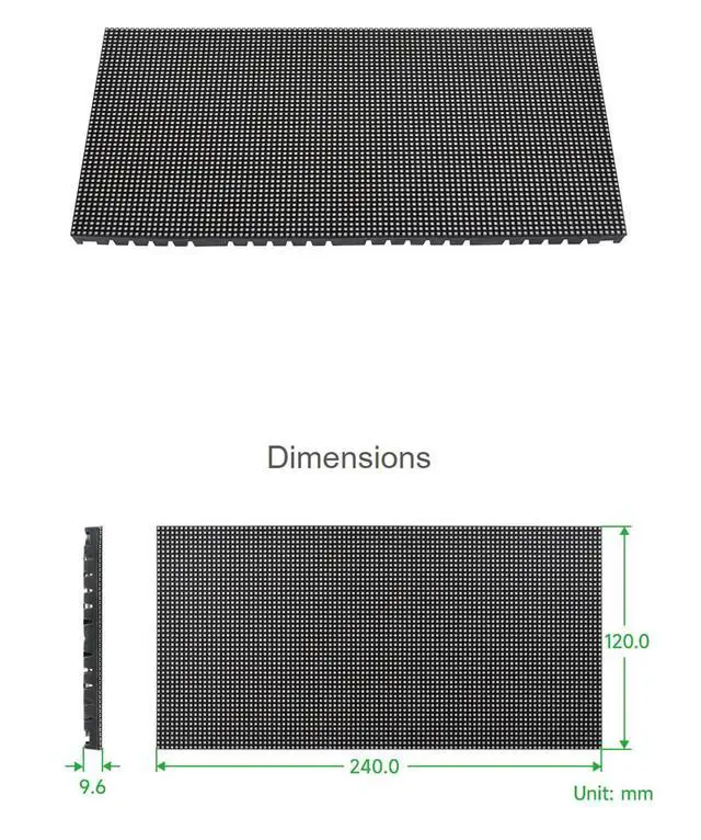 Alt view image 7 of 7 - RGB Full-Color LED Matrix Panel for Raspberry Pi 4B+ 4B 3B+ 3B 2B+ Zero W WH Pico ESP32 Ardui 2.5mm Pitch 64×32 Pixels