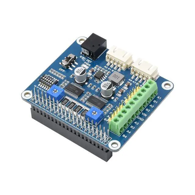 Alt view image 3 of 7 - HRB8825 Stepper Motor HAT Compatible Raspberry Pi Series Board/Jetson Nano, Drives Two Stepper Motors, 6 Available Microstepping Modes
