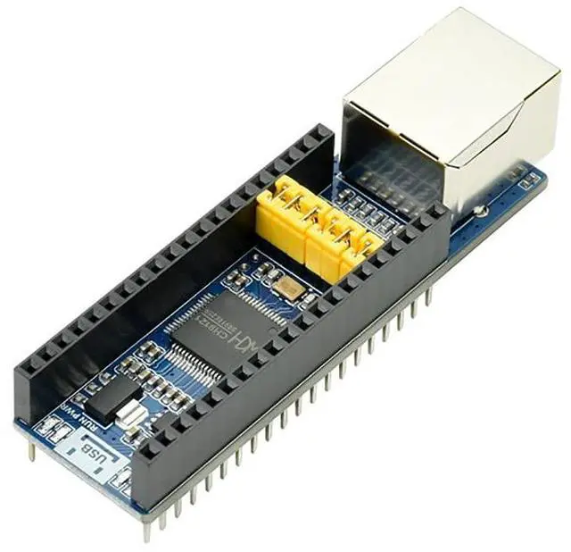 Alt view image 4 of 7 - Ethernet to UART Converter for Raspberry Pi Pico Series,2-CH UART,10/100M Ethernet, Bi-Direction Transparent Data Transmission
