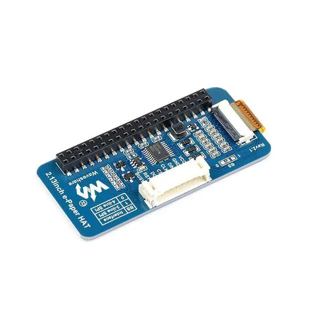 Alt view image 4 of 5 - 250x122 Resolution 2.13 Inch e-Paper Display HAT E-Ink Screen LCD Module SPI Interface with Embedded Controller for Raspberry Pi 2B 3B 3B+ 4B Zero Zero W/Ardui/STM32/Jetson Nano