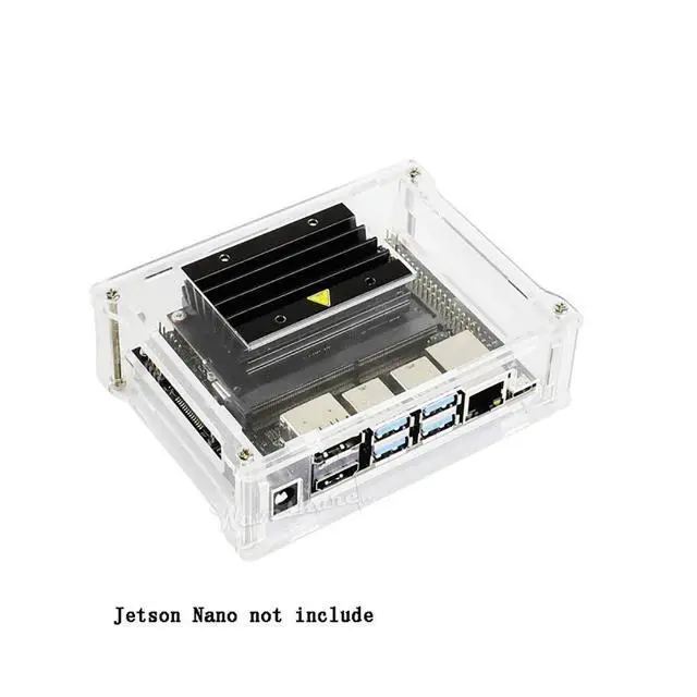 Alt view image 4 of 7 - Acrylic Case (Type A) for The Jetson Nano Developer Kit Supports Cooling Fan Easy Access to Peripheral Connectors Dust Resistance