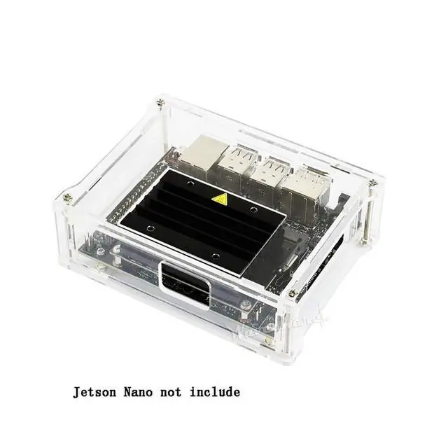Alt view image 5 of 7 - Acrylic Case (Type A) for The Jetson Nano Developer Kit Supports Cooling Fan Easy Access to Peripheral Connectors Dust Resistance