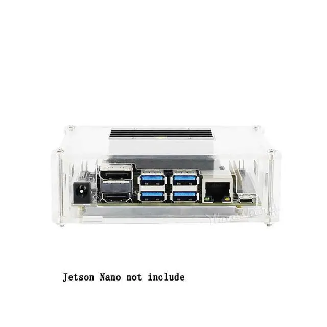 Alt view image 6 of 7 - Acrylic Case (Type A) for The Jetson Nano Developer Kit Supports Cooling Fan Easy Access to Peripheral Connectors Dust Resistance