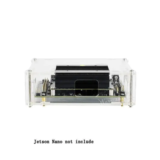 Alt view image 7 of 7 - Acrylic Case (Type A) for The Jetson Nano Developer Kit Supports Cooling Fan Easy Access to Peripheral Connectors Dust Resistance