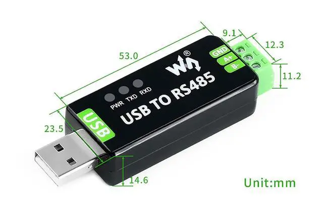 Alt view image 7 of 7 - Industrial USB to RS485 Converter with Original FT232RL Embedded Protection Circuits Resettable Fuse, ESD Protection, and TVS Diode, etc