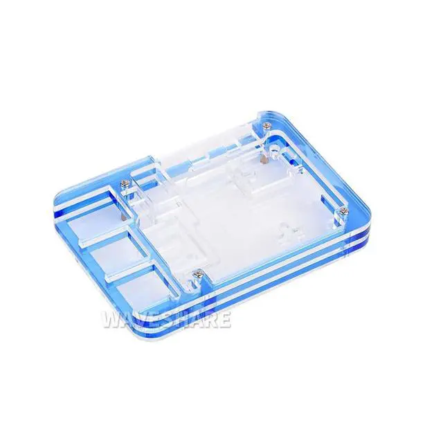 Main image of for Raspberry Pi 5 Transparent & Blue Acrylic Case Supports Installing with Official Active Cooler