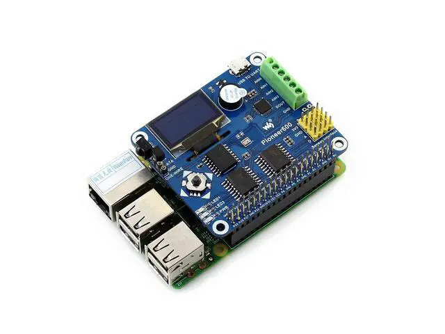 Alt view image 4 of 5 - Pioneer600 Expansion Board for Raspberry Pi Series Boards, Jetson Nano All-in-One Function&Interfaces USB to UART OLED Dispaly AD/DA GPIO and Sensor Interface