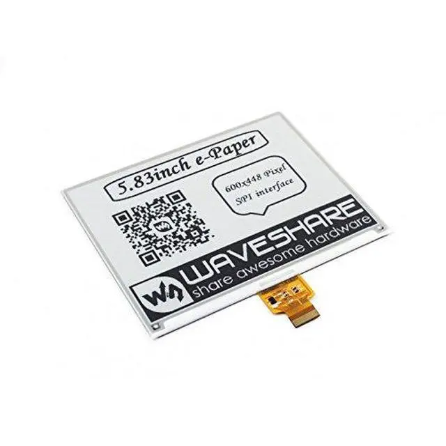 Alt view image 2 of 6 - 5.83inch E-Paper Display HAT Module for Raspberry Pi/Jetson Nano 648x480 E-Ink Electronic Paper Screen Two-Color Black/White