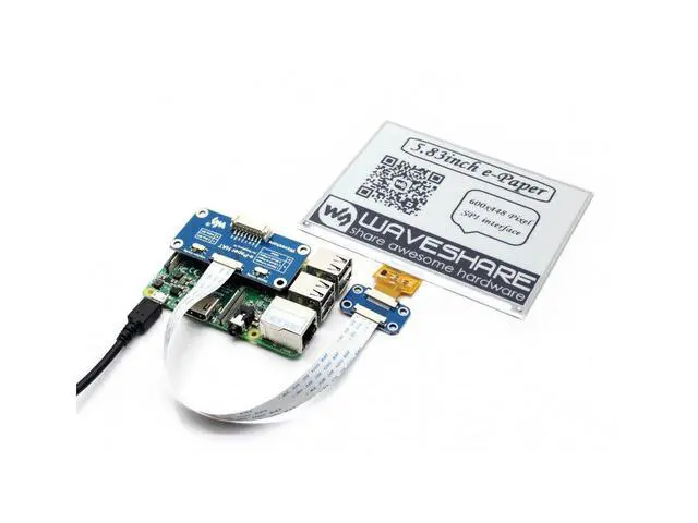 Alt view image 5 of 6 - 5.83inch E-Paper Display HAT Module for Raspberry Pi/Jetson Nano 648x480 E-Ink Electronic Paper Screen Two-Color Black/White