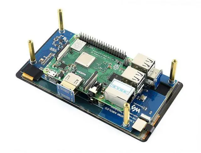 Alt view image 5 of 7 - 5.5inch Capacitive Touch Screen AMOLED 1920x1080 Display with Toughened Glass Cover 6H Hardness HDMI Interface Supports Multi Systems Supports Raspberry Pi, Jetson Nano