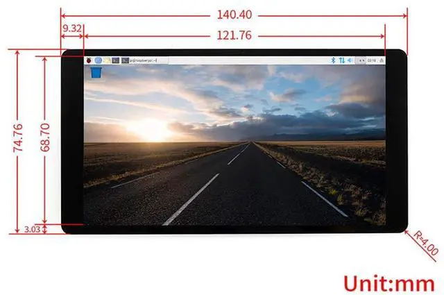 Alt view image 7 of 7 - 5.5inch Capacitive Touch Screen AMOLED 1920x1080 Display with Toughened Glass Cover 6H Hardness HDMI Interface Supports Multi Systems Supports Raspberry Pi, Jetson Nano