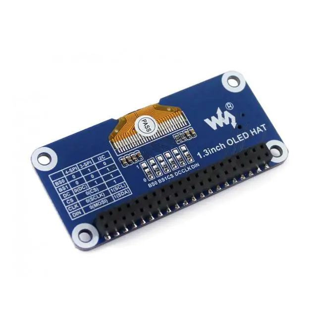 Alt view image 2 of 5 - 1.3inch OLED Screen with SH1106 for Raspberry Pi 4B+ 4B 3B+ 3B 2B+ Zero W WH Jetson Nano 128x64 SPI I2C Interface