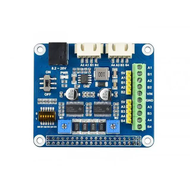 Alt view image 3 of 5 - Stepper Motor HAT for Raspberry Pi 4B+ 4B 3B+ 3B 2B+ Zero W WH Jetson Nano Dual DRV8825 Motor Controller up to 1/32 Microstepping Drives Two Stepper Motors