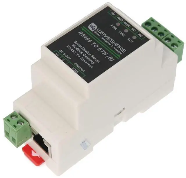 Main image of Industrial Serial Server RS485 to Ethernet Converter TCP/IP to Serial RS485 to RJ45 Modbus/MQTT Gateway RS485 to JSON, etc