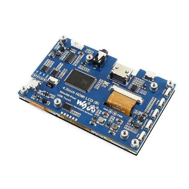 Alt view image 3 of 7 - 4.3inch HDMI LCD 800x480 IPS Display Supports Various Systems Capacitive Touch Screen Support Jetson Nano,Beaglebone Black, Banana pi, Raspberry pi Raspbian/Ubuntu/Kali/Retropie/WIN10 IOT