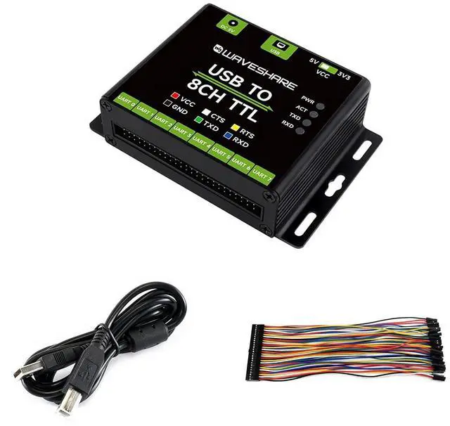 Main image of Industrial USB to 8CH TTL (UART) Converter USB to UART USB to TTL Adapter Multi Protection Circuits Multi Systems Support