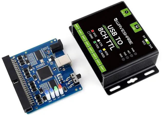 Alt view image 3 of 7 - Industrial USB to 8CH TTL (UART) Converter USB to UART USB to TTL Adapter Multi Protection Circuits Multi Systems Support