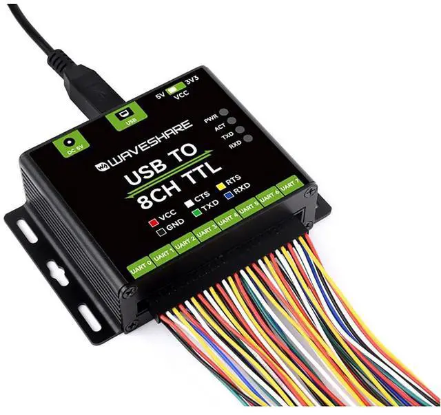 Alt view image 4 of 7 - Industrial USB to 8CH TTL (UART) Converter USB to UART USB to TTL Adapter Multi Protection Circuits Multi Systems Support
