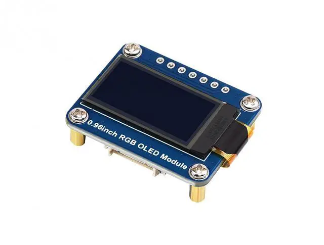 Main image of 0.96 Inch RGB OLED Display Module for Raspberry Pi/Arduino/STM32 with SSD1357 Driver 64×128 65K Colors SPI Interface 3.3V/5V