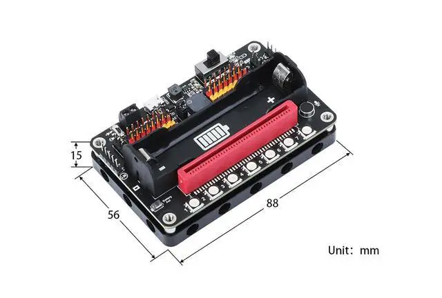 Alt view image 4 of 6 - RobotBit -for Micro:bit Expansion Board Onboard PCA9685 Integrating Motor and Servo Drives with Full-Color RGB LEDs and Sound Volume Level Detecion for Robotic Projects