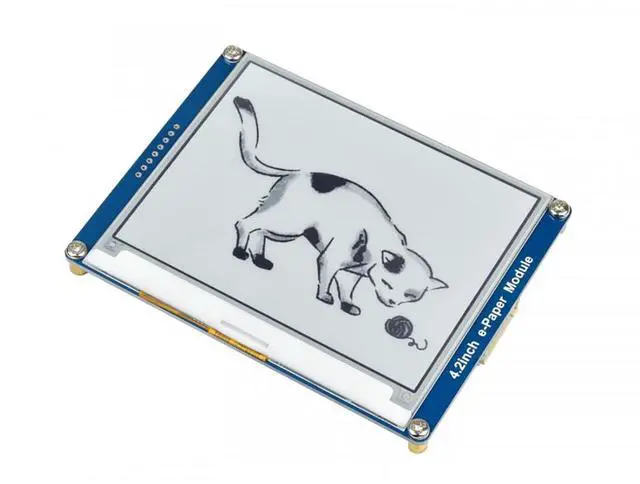 Main image of 4.2inch E-Ink Display E-Paper Screen Module for Raspberry Pi 4B+ 4B 3B+ 3B 2B+ Zero W WH 2 W Jetson Nano SPI Interface 400x300 Resolution