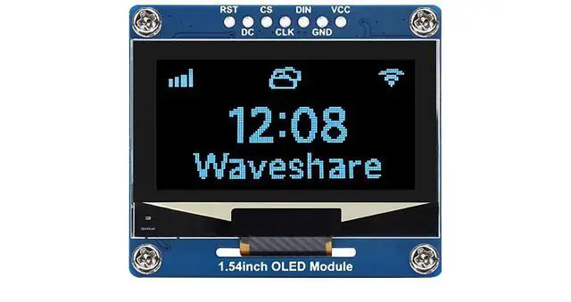 Main image of 1.54 Inch OLED Display Module for Raspberry Pi 4B+ 4B 3B+ 3B 2B+ Zero W WH 2W for Arduino Jetson Nano STM32 128×64 Resolution Blue Display Color