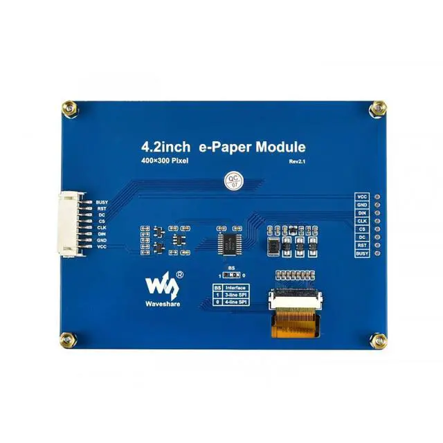 Alt view image 4 of 5 - 4.2inch E-Ink Display E-Paper Screen Module for Raspberry Pi 4B+ 4B 3B+ 3B 2B+ Zero W WH 2 W Jetson Nano SPI Interface 400x300 Resolution