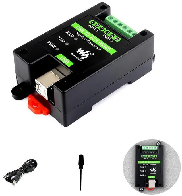 Main image of Industrial Grade Isolated Converter USB to 2CH RS485 Onboard Original FT2232HL Chip 2-CH USB to RS485 Adapter Stable and Reliable Communication