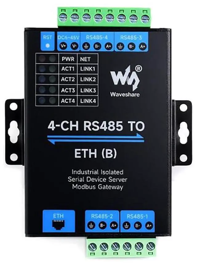 Main image of Industrial Isolated USB to 4-Ch RS485 Converter (B) Onboard CH344L Multi Protection Multi-OS Support Transmission Distance Up to 1.2km