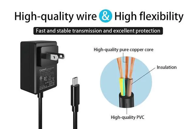 Alt view image 4 of 7 - for Raspberry Pi 5 Power Supply 27W USB-C PD Power Supply Output 5.1V/5A, 9V/3A, 12V/2.25A, 15V/1.8A ETL Listed-GaN PD 5A 27W