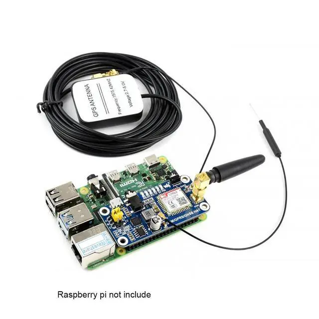 Alt view image 4 of 6 - Raspberry Pi GSM HAT GSM/GPRS/GNSS/Bluetooth Module for Raspberry Pi 4B+ 4B 3B+ 3B 2B+ Zero W WH Based on SIM868 Supports SMS, Phone Call, Email, etc