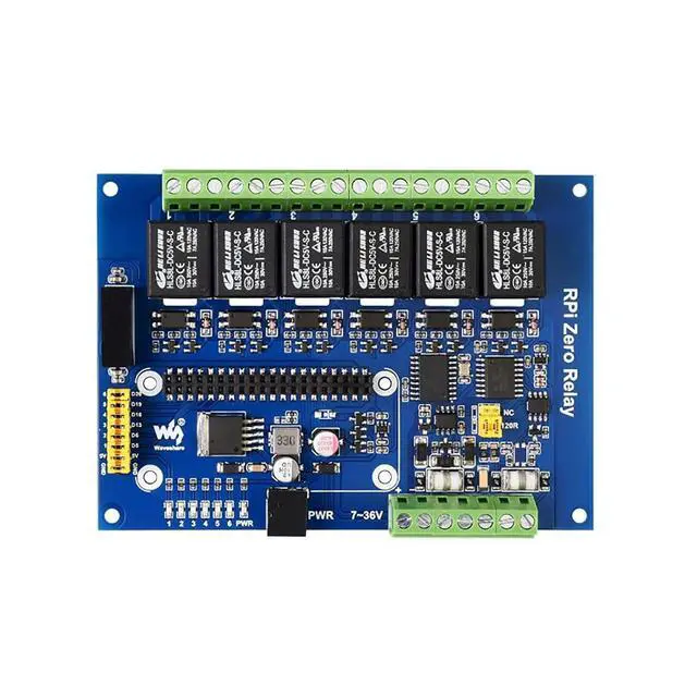 Alt view image 2 of 7 - Industrial 6-Channel Relay Module for Raspberry Pi Zero WH,with ABS Protection Case, RS485/CAN Bus, Power Supply Isolation & Photocoupler Isolation