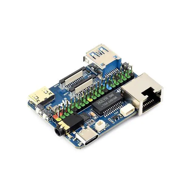 Alt view image 3 of 7 - Nano Base Board for Raspberry Pi Compute Module 5, CM5 Mini Expansion Board with Pre-Soldered Header, 4K HDMI, USB 3.2, Gigabit Ethernet, Dual MIPI, PCIe, 40PIN GPIO