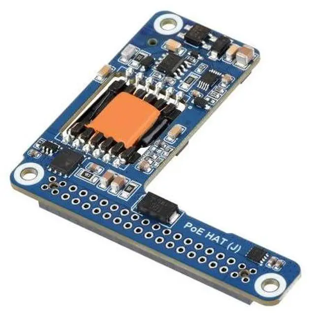 Alt view image 5 of 7 - PoE+ HAT for Raspberry Pi 5/CM5, Power Over Ethernet HAT 5V 5A Output, IEEE 802.3af/at PoE HAT Board with Isolated SMPS, 40PIN GPIO Header